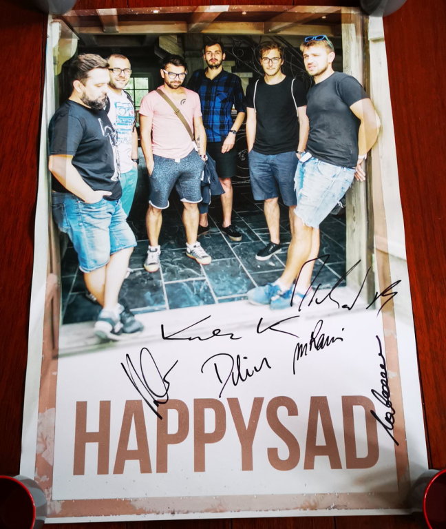 HAPPYSAD - plakat z autografami zespołu