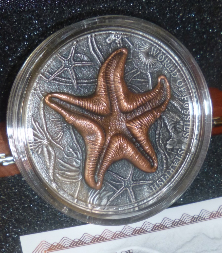 STARFISH -World Of Fossils 2 $-2 oz 2019 rok