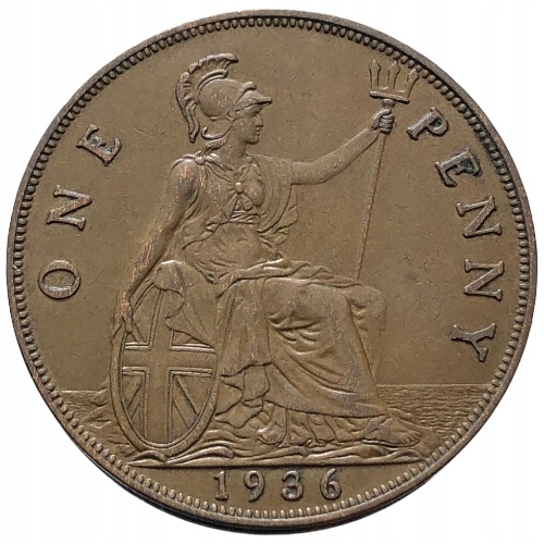 66892. Wielka Brytania, 1 pens, 1936r.