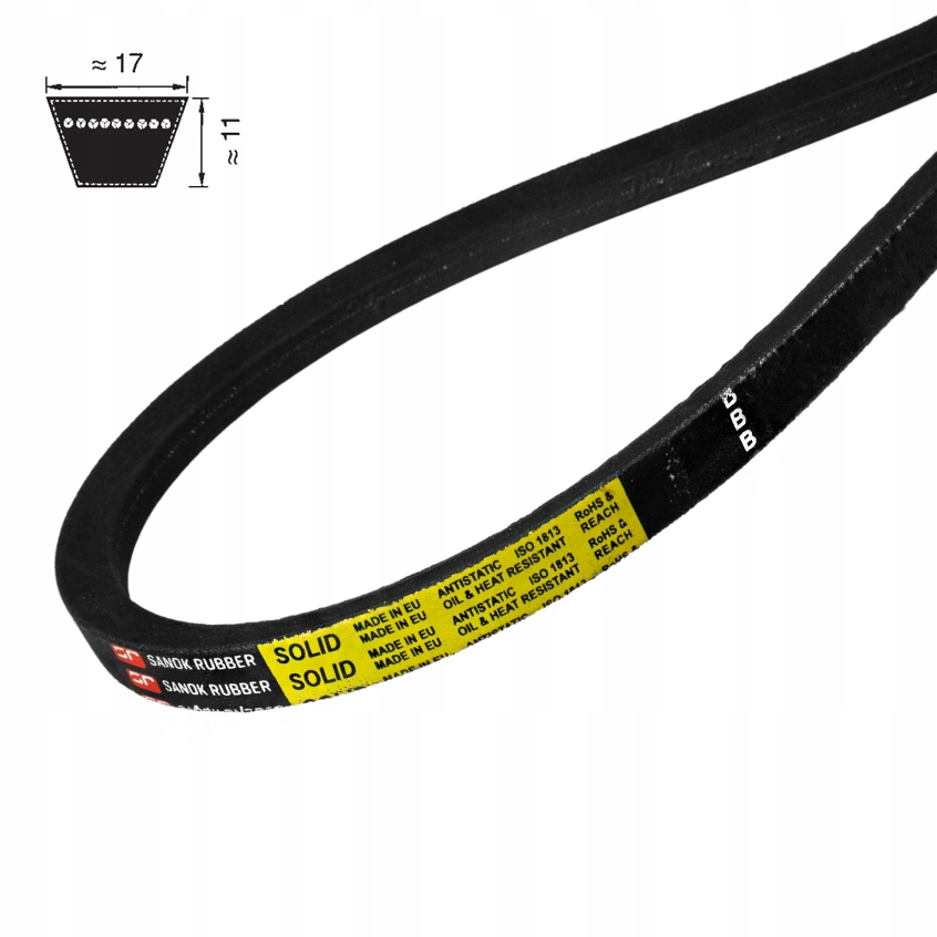 Pas pasek klinowy HB B 3464 Ld SANOK STOMIL 17x3420 Li SOLID