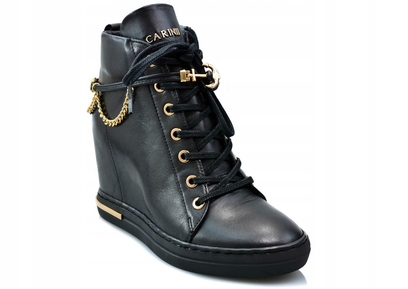Sneakersy CARINII B5476 czarny 36 eleganckie buty