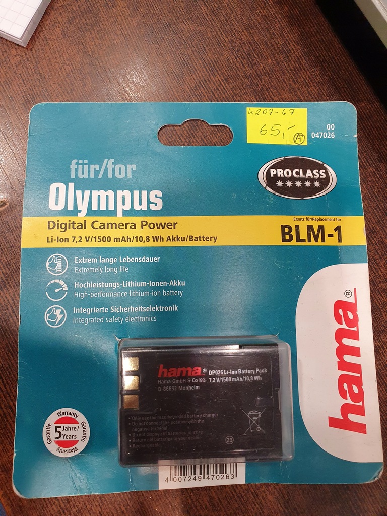 Hama akumulator zamiennik BLM-1 do Olympus