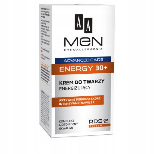 AA Men Advanced Care Face Cream Energy 30+