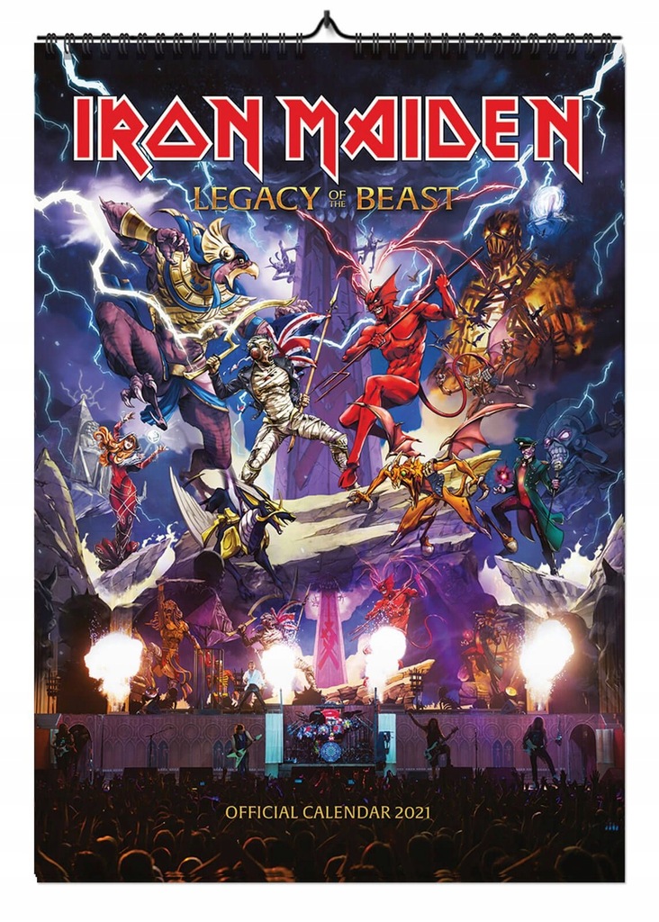 Iron Maiden muzyczny kalendarz A3 na 2021 rok