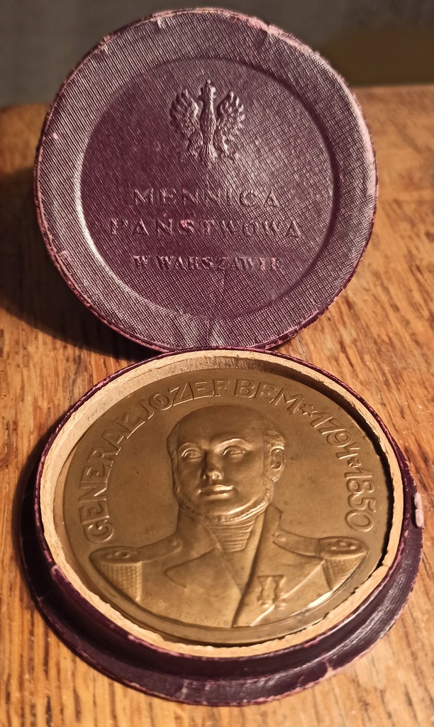 Medal generał Bem 1928 Mennica Państwowa Popoławski