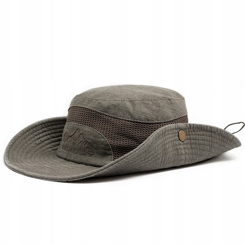 Men Summer Bucket Hat For Outdoor UV Protection Cotton Mesh Cap Panama Jung