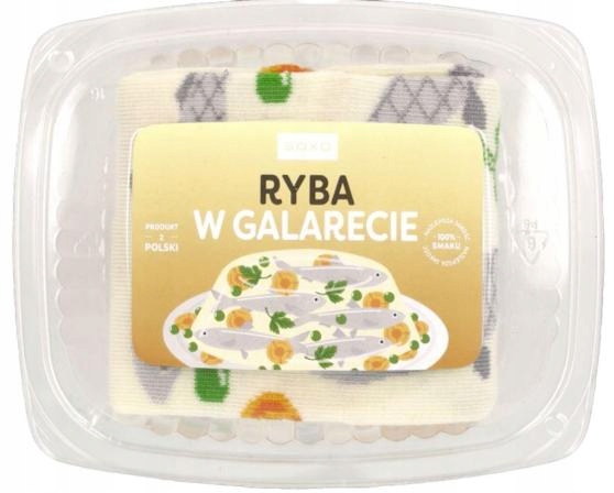 SOXO śmieszne skarpety damskie Ryba w Galarecie na Prezent 35-40