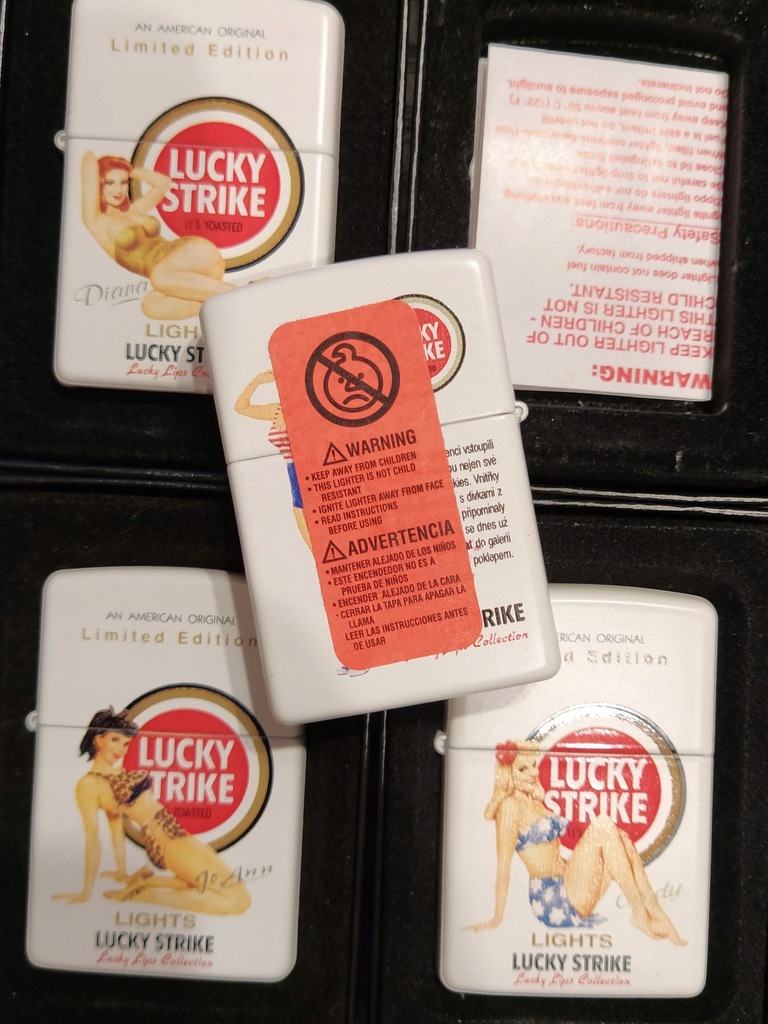 Zippo Lucky Strike Pin Up Girls LIMITED EDITION Red Lucky