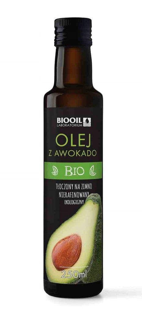 OLEJ Z AWOKADO TŁOCZONY NA ZIMNO BIO 250 ml - BIOO