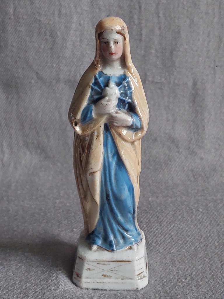 STARA PRZEDWOJENNA FIGURKA MARYI MATKI BOŻEJ LATA 20 XX WIEKU CZĘSTOCHOWA