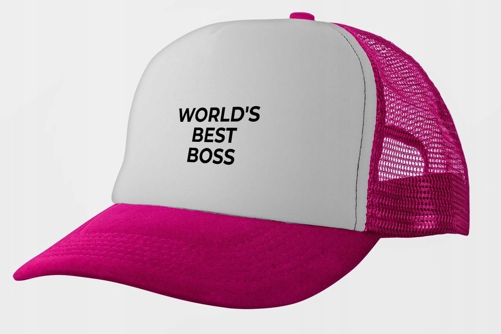 Czapka trucker różowa WORLD'S BEST BOSS 01