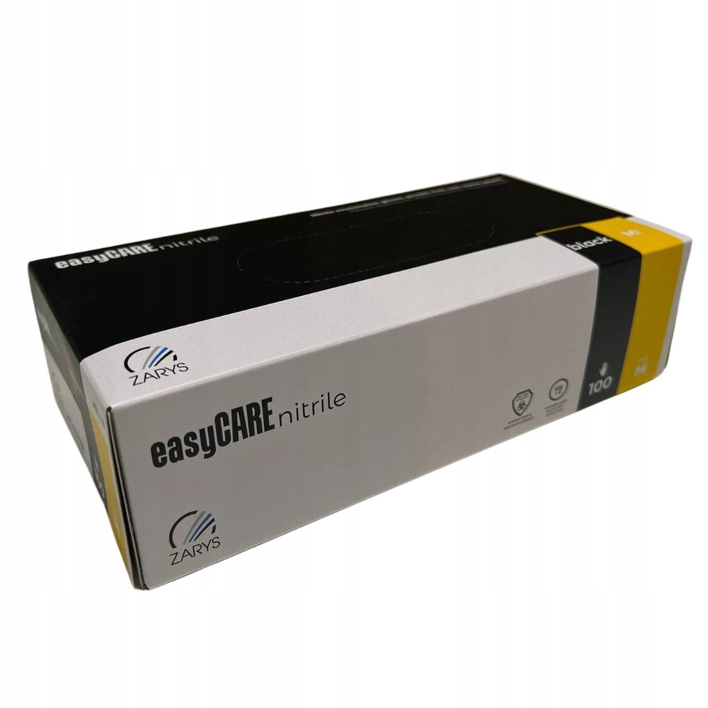 RĘKAWICZKI MEDYCZNE Nitrylowe Bezpudrowe Czarne M