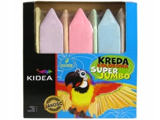 Kreda super jumbo 7 kolorów Kidea