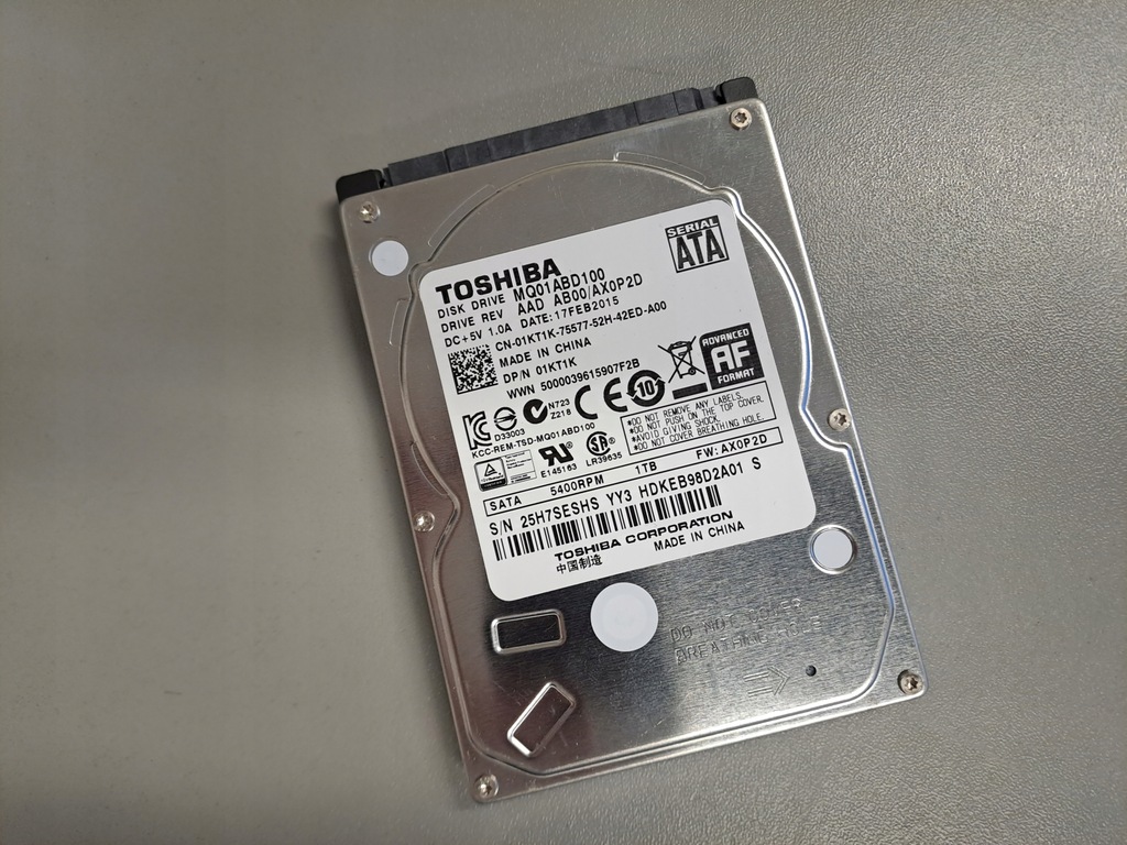 Dysk 1TB HDD 2,5'' Toshiba MQ01ABD100