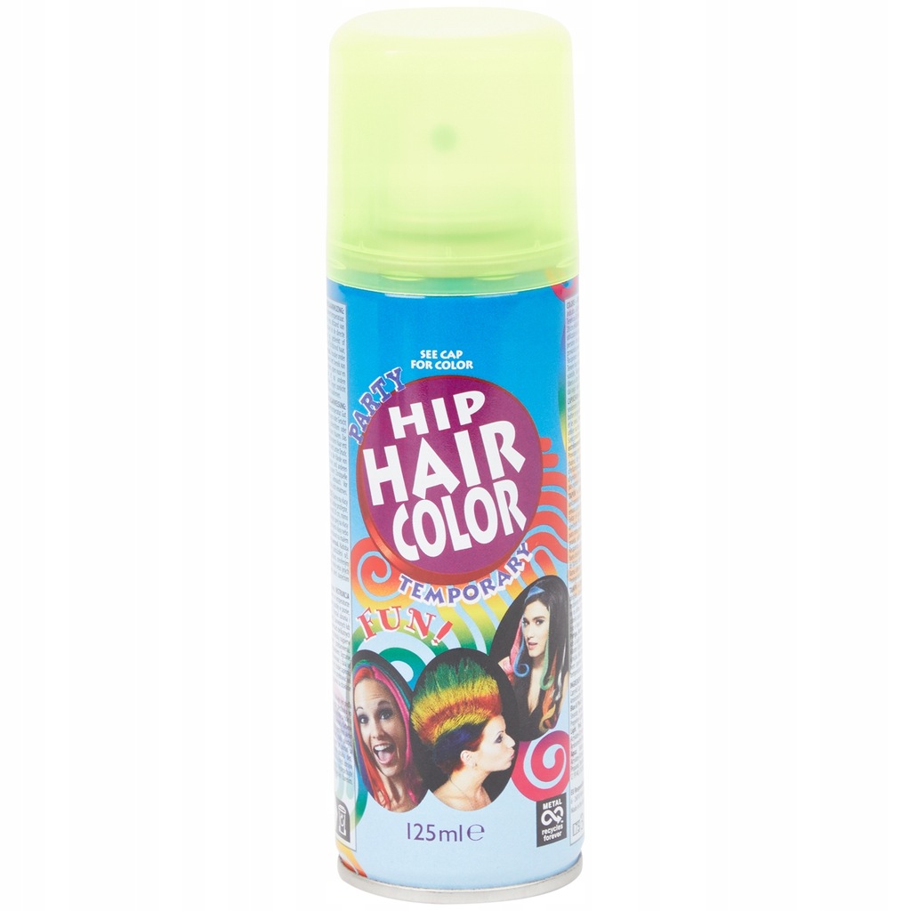 Spray do włosów Lakier kolorowy do włosów Żółty