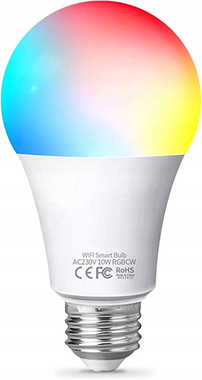 Inteligentna Żarówka LED Smart Wi-Fi E27 230V 10W 1000lm ściemniana