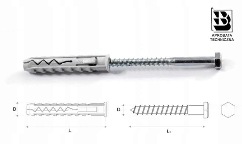 Kołek rozporowy klucz 10 6x80 100szt Stalco