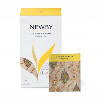 HERBATA NEWBY - GREEN LEMON - 25 szt SASZETKI