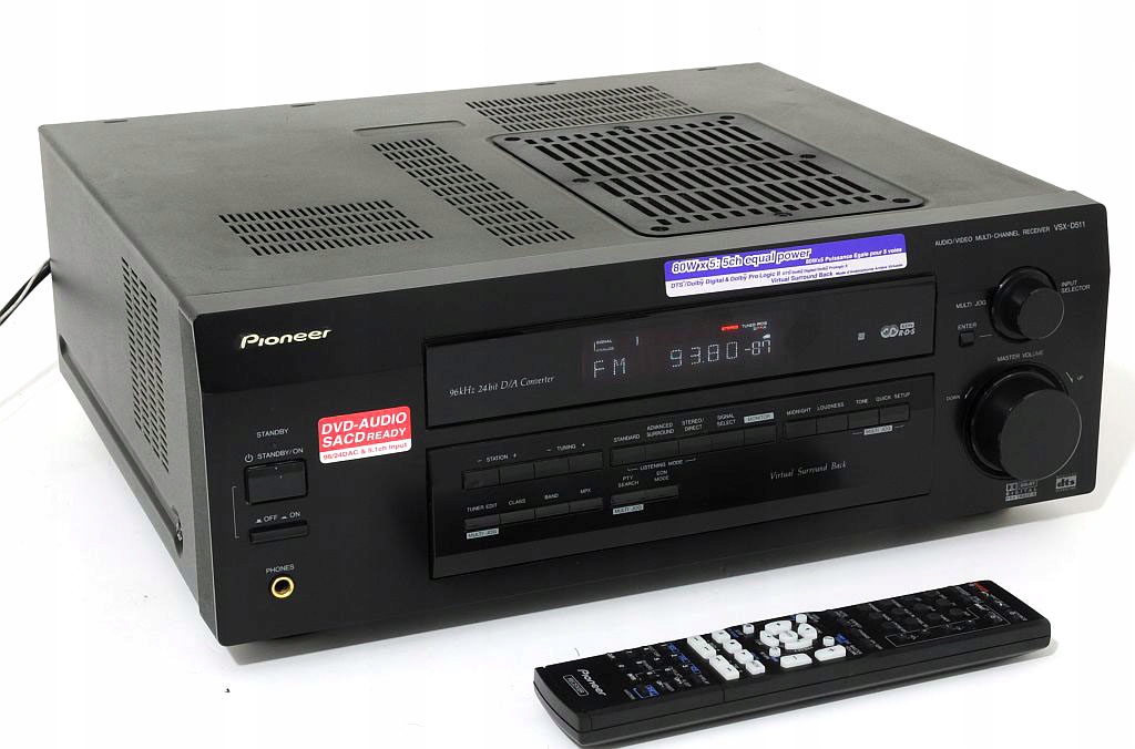 PIONEER VSXD511 AMPLITUNER D.DIGITAL DTS PILOT 12814067707