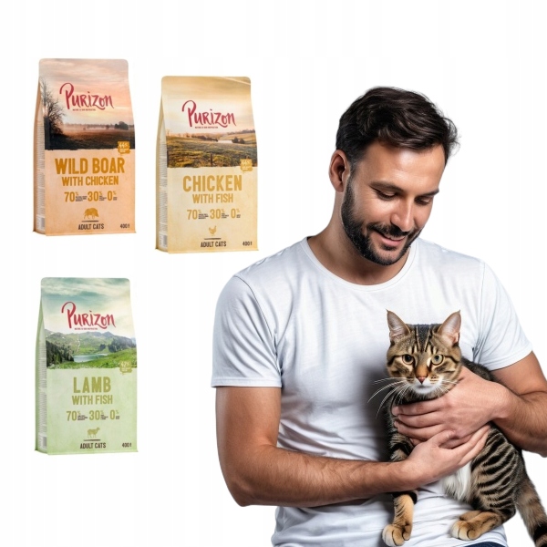 Sucha karma dla kota Purizon kurczak 0,4 kg + 2 inne produkty