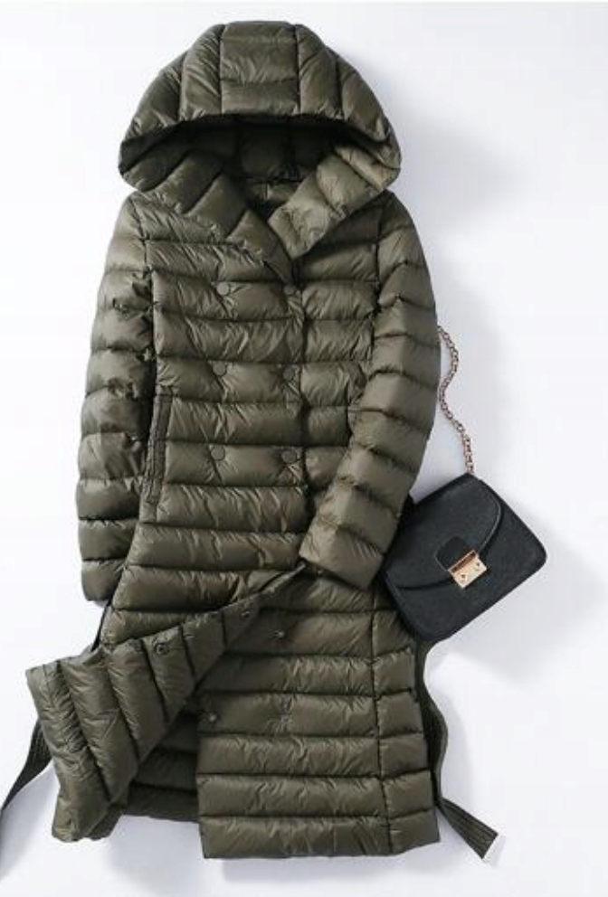 Płaszcz z kapturem pikowany jesienny kolory S - 7625347028 - oficjalne