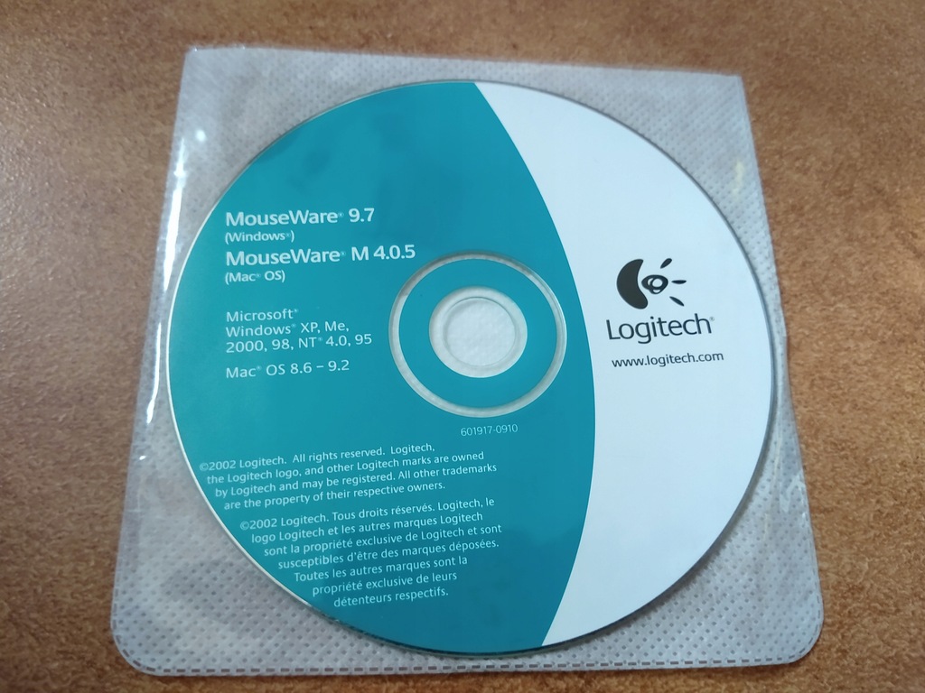 LOGITECH MOUSE WARE Software 9.7 WIN + Mac OS