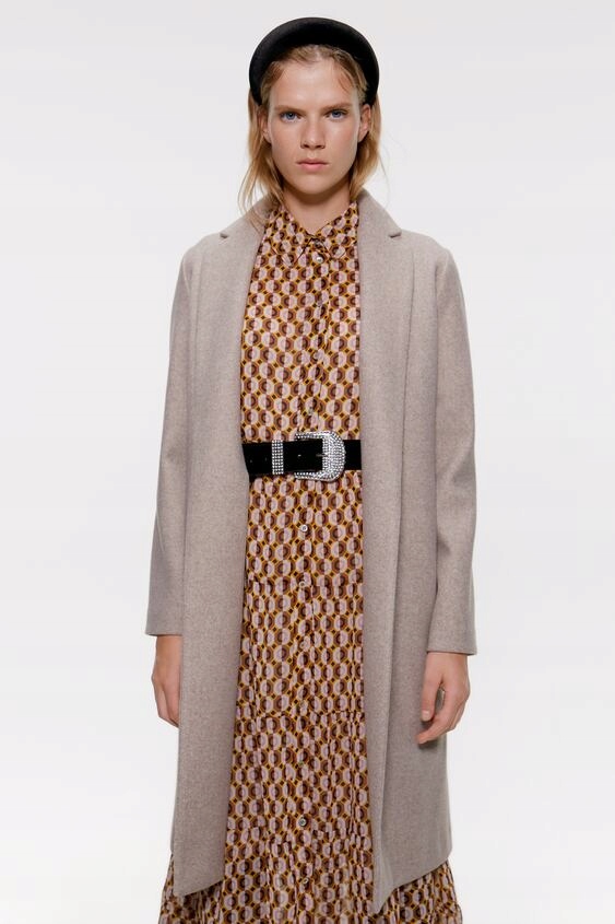 ZARA PŁASZCZ Z KLAPKĄ JOIN LIFE__S__W - 10012608911