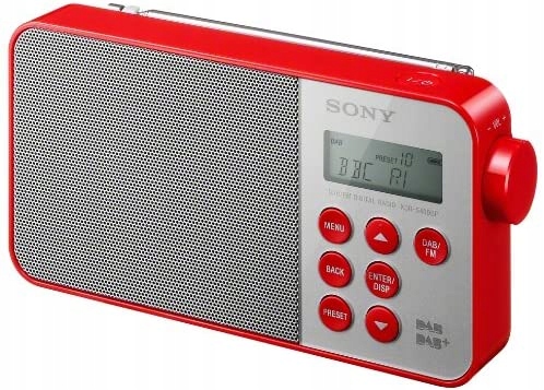 Kompaktowe radio cyfrowe Sony xdrs40 DBP czerwony