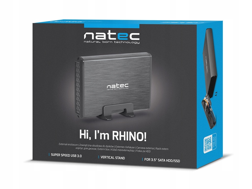 Купить КОРПУС ДЛЯ 3.5 ​​USB 3.0 ДИСКА NATEC RHINO + АКСЕССУАРЫ: отзывы, фото, характеристики в интерне-магазине Aredi.ru