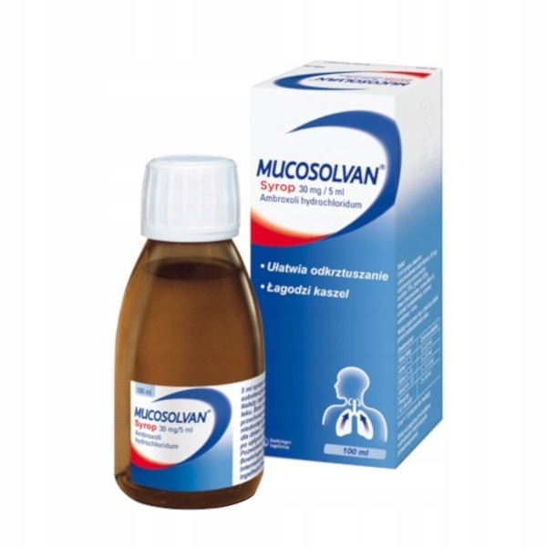 Mucosolvan 0,03 g/5 ml, syrop wyksztuśny, 100 ml