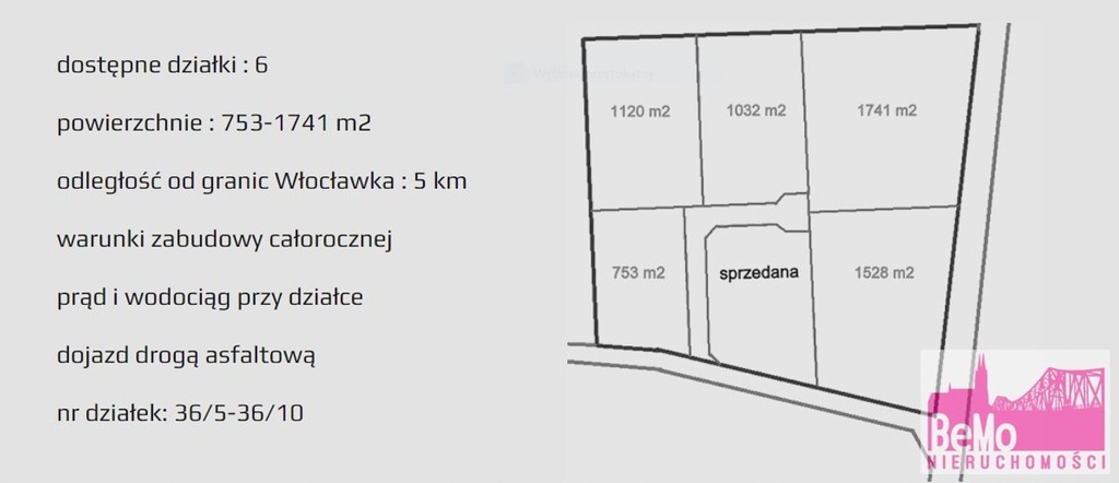 Działka, Winduga, Bobrowniki (gm.), 753 m²