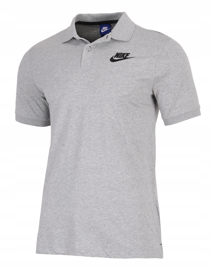 KOSZULKA POLO GŁADKA NIKE 832865 szara rozm XL