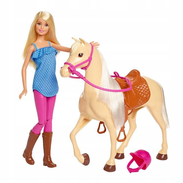 MATTEL LALKA BARBIE Z KONIEM FXH13