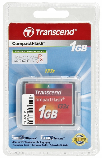 Karta Transcend Compact Flash 1GB Card MLC 133X