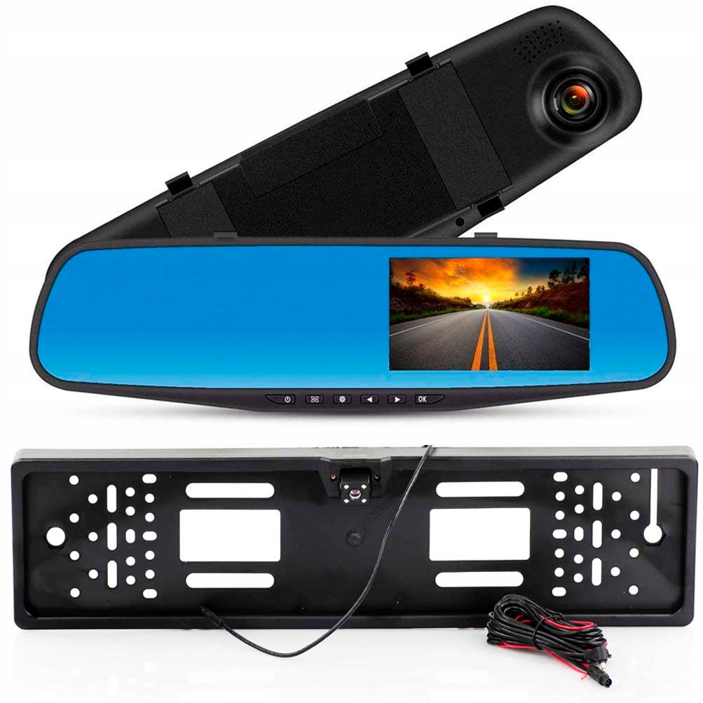 REJESTRATOR JAZDY KAMERA COFANIA W LUSTERKU FHD - 7789193859