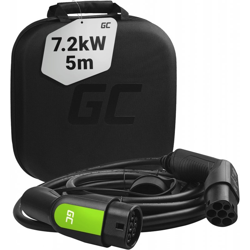 Green Cell kabel ładowanie samochodów elektrycznych 7,2kW 5m Typ2 EV/PHEV