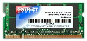Pamięć Patriot Memory Signature PSD22G8002S (DDR2 SO-DIMM; 1 x 2 GB; 800 MH