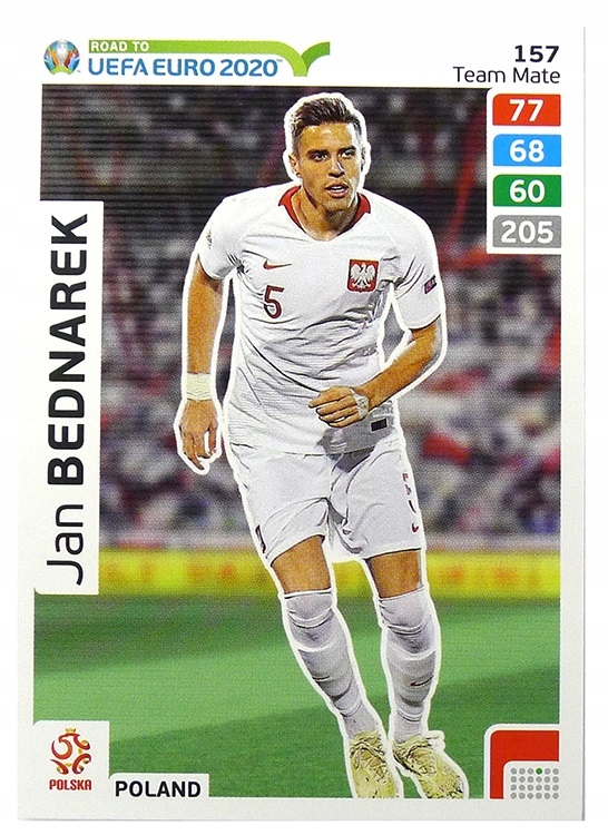 karty PANINI ROAD TO EURO 2020 POLSKA Bednarek 157