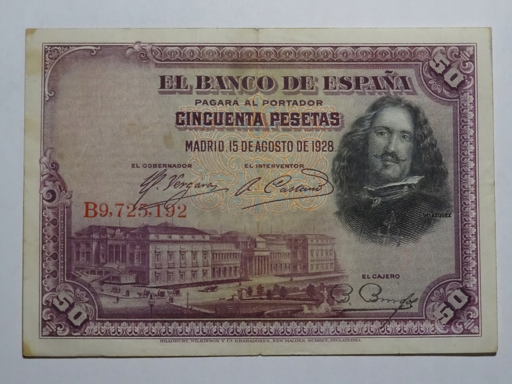 Hiszpania 50 pesetas 1928-F078