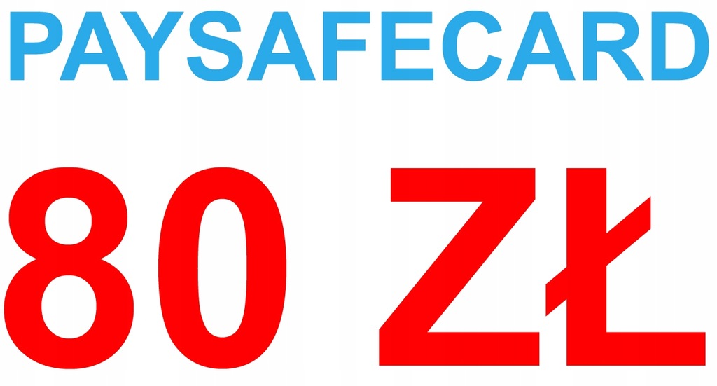PaySafeCard 80 ( 50 + 30 ) PLN PSC KOD PIN KARTA 80 ZŁ