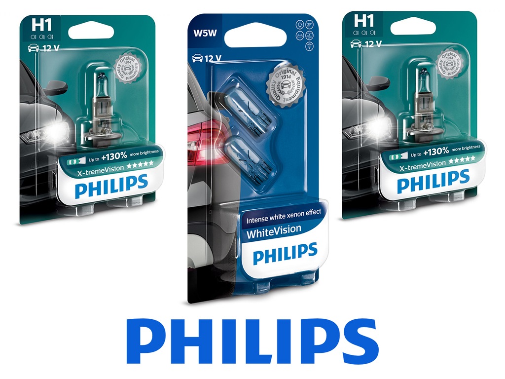 Philips Żarówki H1 Xtreme Vision +130 Światła