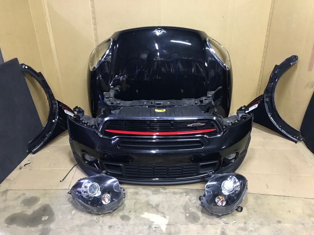 MINI COUTRYMAN R60 JCW KOMPLETNY PRZÓD MASKA PAS ZDERZAK LAMPY BŁOTNIKI ...