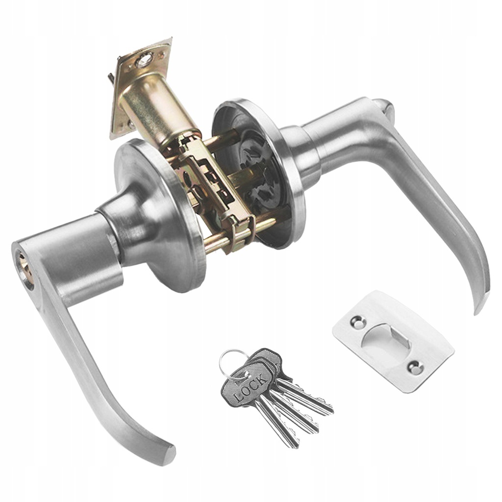 ZESTAW ZAMKA DRZWIOWEGO Z KLAMKĄ SOLIDNY I STYLOWY DO SYPIALNI