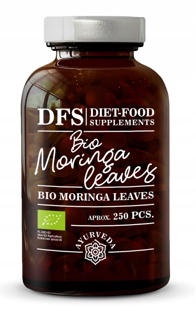 MORINGA BIO 250 TABLETEK 125 g (490 mg) - DIET-FOO