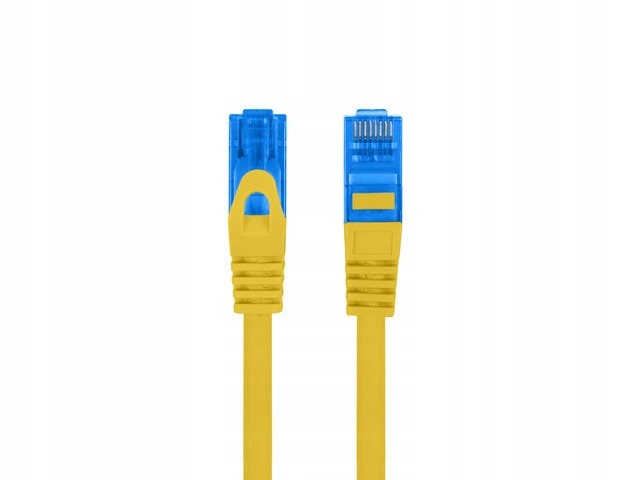 Kabel krosowy patchcord S/FTP kat.6A LSZH CCA żółty 0,5m