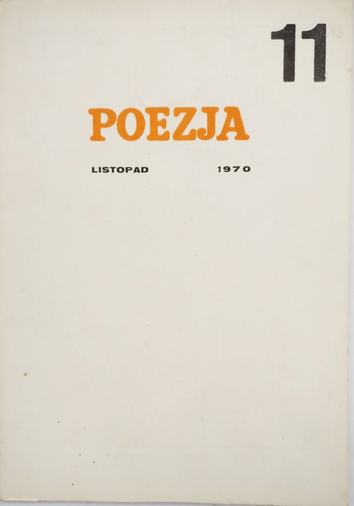 Poezja 11 Listopad 1970