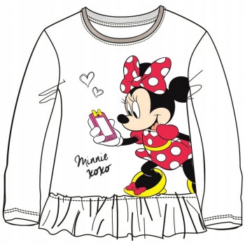 Bluzka Minnie Mouse r. 98/104 Myszka biała brokat