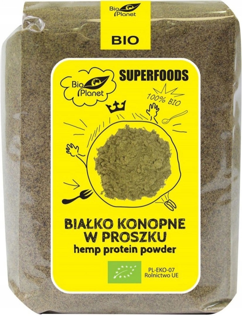 BIAŁKO KONOPNE W PROSZKU BIO 350 g - BIO PLANET _