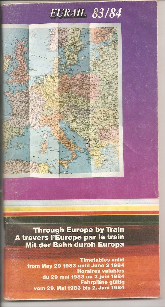 EUROPEJSKI ROZKŁAD JAZDY POCIĄGÓW NA LATA 1983 - 1984.