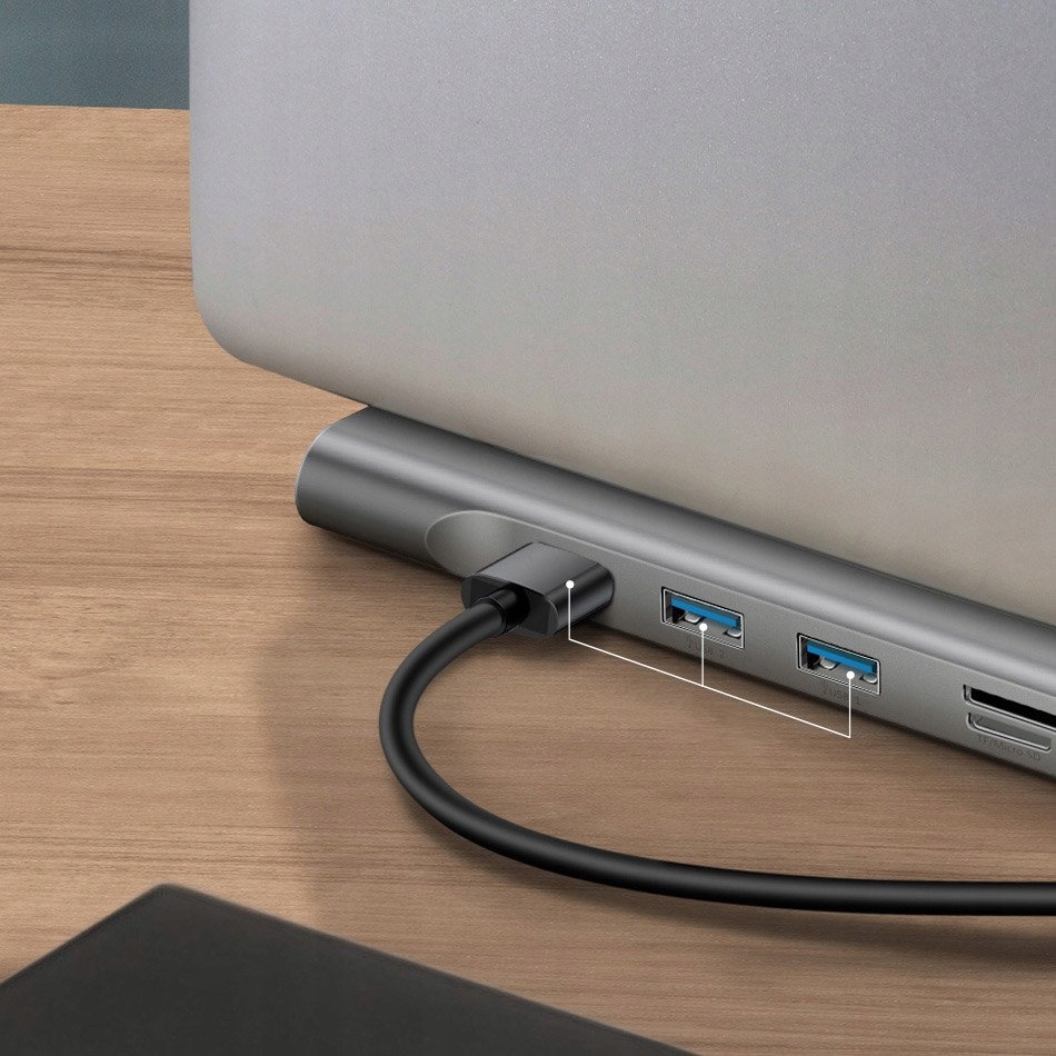 Купить АДАПТЕР BASEUS MACBOOK PRO HUB USB-C HDMI VGA SD: отзывы, фото, характеристики в интерне-магазине Aredi.ru